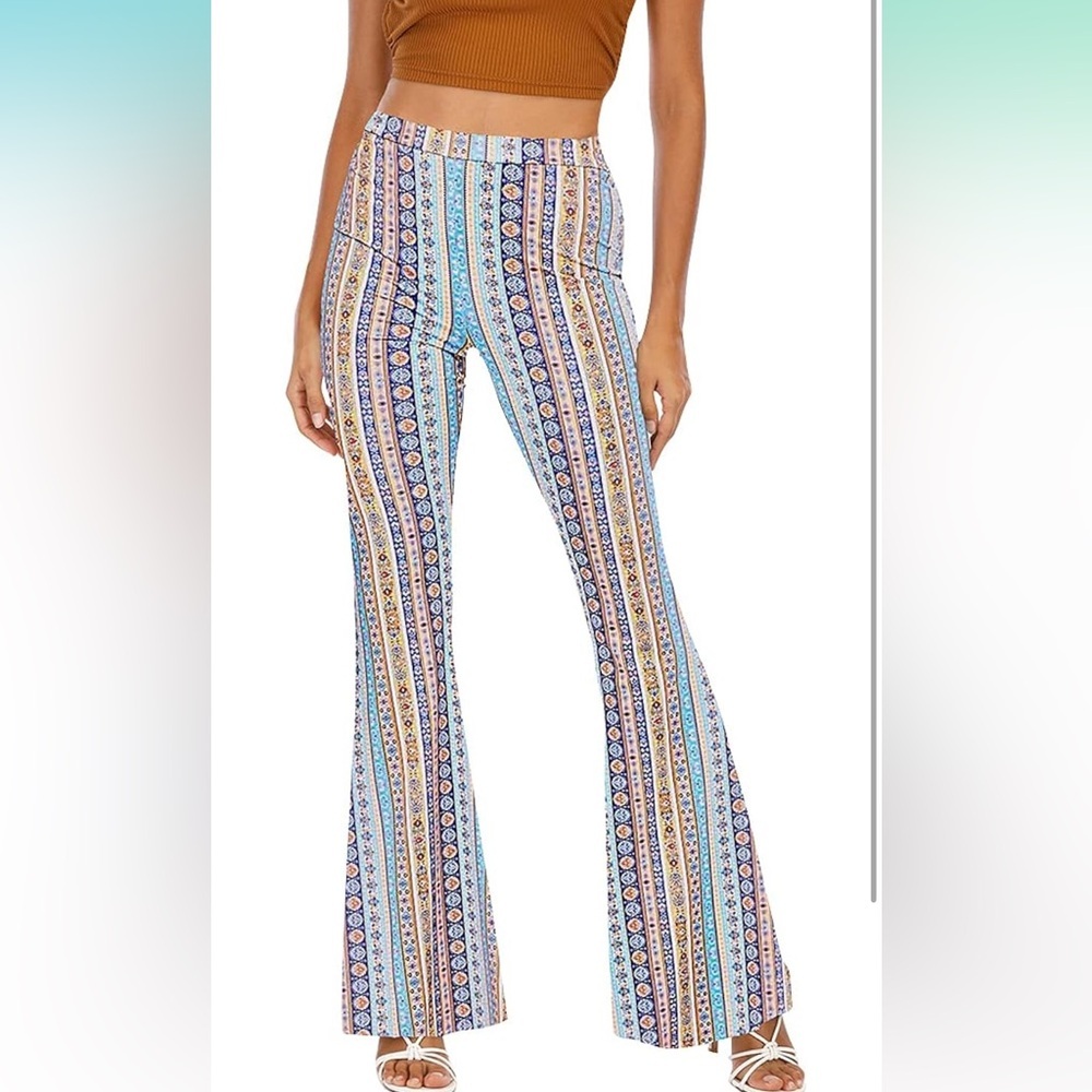 Stretch flare palazzo pants - Picture 2 of 7